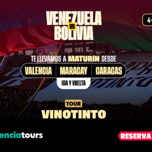 Tour Vinotinto Venezuela vs Bolivia 4 Junio: Traslado desde Valencia, Maracay y Caracas a Maturín - Full Day