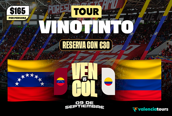 Tour Vinotinto: Venezuela vs Colombia en Maturín, Traslado desde Valencia, Caracas y Maracay